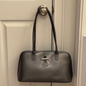 Longchamp Rousseau Vintage Leather Tote Shoulder Bag, made in France,
